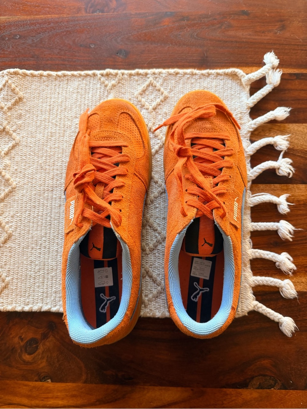 Puma Orange Suede Sneakers Super Team Handy